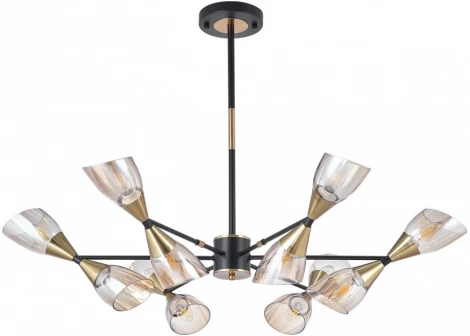 Потолочная люстра на штанге Arte Milano Neapolis-76708 276708/12 BK/GD (220V)