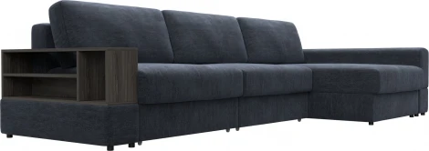 Диван угловой с полкой Лига-055 НПБ Лонг угол универсальный Лига Диванов (Шенилл) арт.129102
