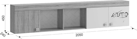 Детский гарнитур Форсаж К1 Mebelson (Дуб сонома,Белый) арт.К1Форсаж.1623