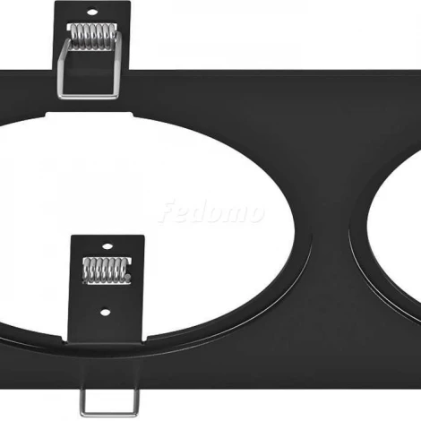 Рамка для трех встраиваемых светильников Lightstar Intero, прямоугольник, черный