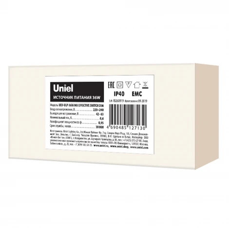 Блок питания Uniel UED-ULP-36W/MB EFFECTIVE SWITCH DIM
