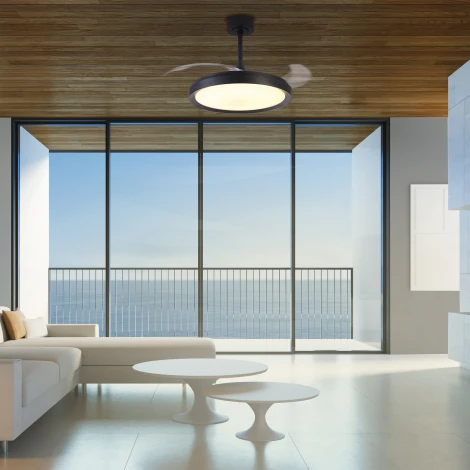 Люстра потолочная-вентилятор с ПДУ Mantra Mistral 8828 (регулировка яркости, LED, 220V)