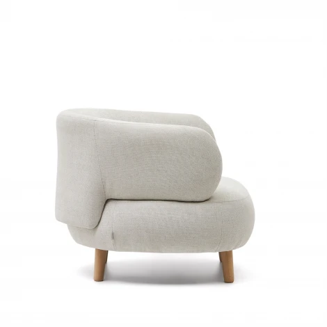 Luisa Кресло жемчужное с ножками из массива бука La Forma (ex Julia Grup) арт.177085