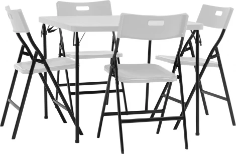 Комплект раскладного стола и стульев Кейт белый Stool Group арт.УТ000038897