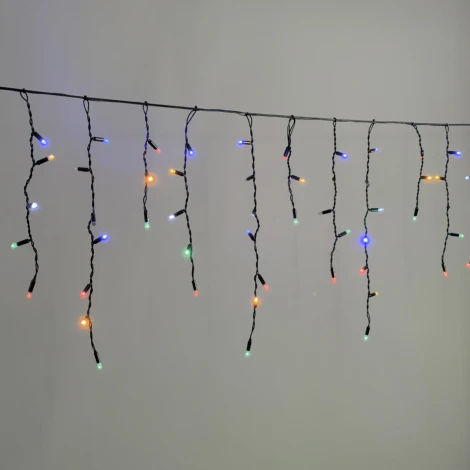 Гирлянда Бахрома с колпачком 3,1 x 0,5 м разноцветная с мерцанием белого диода 220В, 120 LED, Laitcom PIL120BLWCAP-11-2M