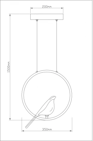 Подвесной светильник Divinare Summer 1188/06 SP-6 (LED, 220V, на проводе, кольцо, птички)