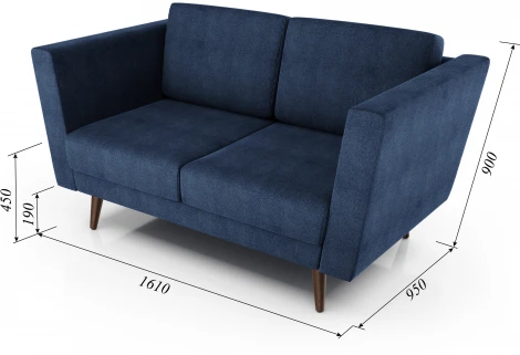 Диван Arsko Гуннар синяя рогожка