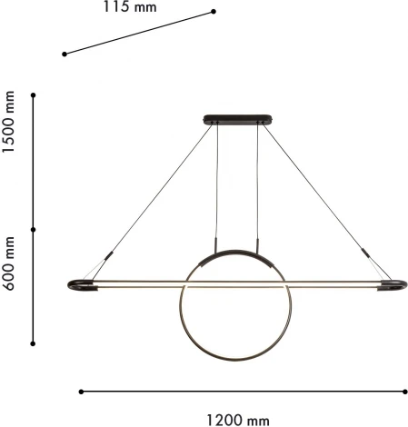 Подвесной светильник Favourite Spillet 4587-12P (LED, 220V, на проводе, кольцо)