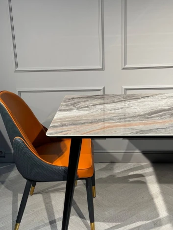 Стол обеденный IST-CASA Рио Гранд MC232-180BR, 180х90х76 см, коричневая керамика/черный