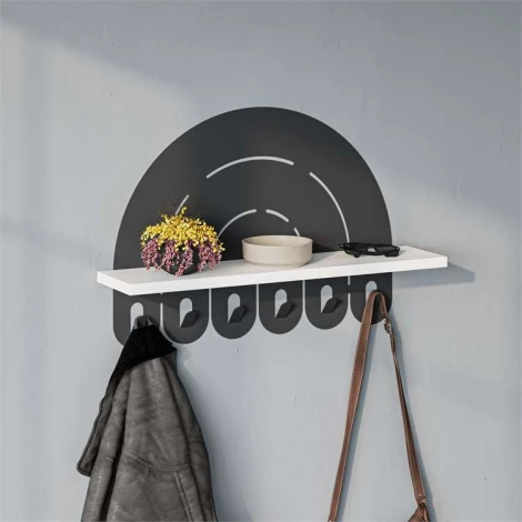 Вешалка для одежды METAL HANGER RAINBOW LEVE (ЛДСП/Белый) арт.LEV01117