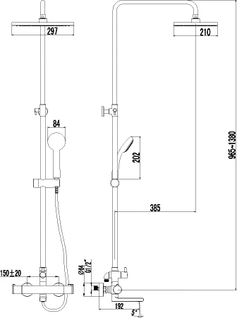 Душевая стойка Lemark Yeti LM7862C