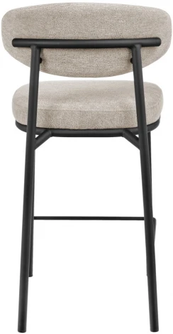 Стул полубарный Bradexhome Lucas 2 латте шенилл с чёрными ножками
