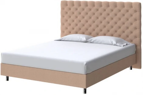 PROxSON Кровать Paris Boxspring Standart (Ткань: Рогожка Savana Camel (бежевый)) 90x200