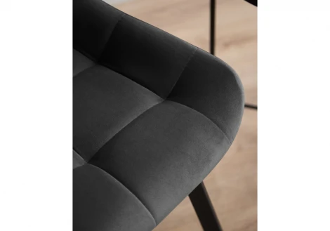 Стул на металлокаркасе Челси П темно-серый (zd 995) / черный 632459