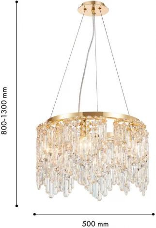 Подвесная люстра хрустальная Favourite Diadem 4724-6P (220V, на тросе)