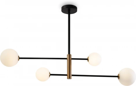 Потолочная люстра ярусная на штанге Freya Sphirity FR5376CL-04B (220V, шарики)