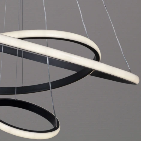 Подвесной светильник светодиодный с регулировкой цветовой температуры Reluce 99001-0.9-03 BK (220V, на тросе)