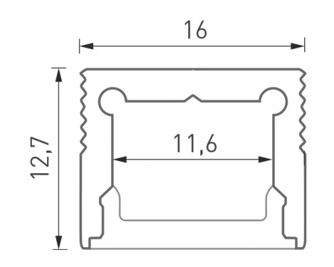 Накладной профиль для светодиодной ленты DesignLed LS LS.1613-R