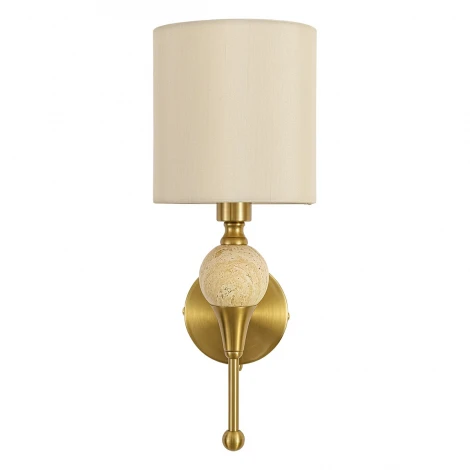 Бра Lumion Traveris 8415/1W латунь/бежевый, металл/керамика/текстиль Е14 40W 220V