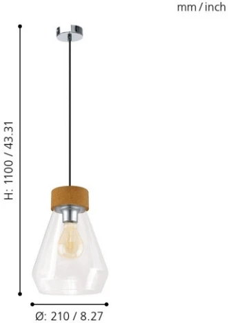 Подвесной светильник Eglo Brixham 49262 (220V, на проводе, круглые)