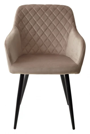 Стул M-City BRANDY BLUVEL-40 бежевый/ черный каркас
