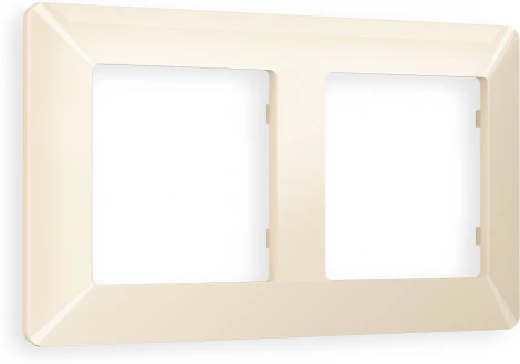 Рамка Ambrella Volt ALFA Line (Бежевый глянец) 2-ая AF110302