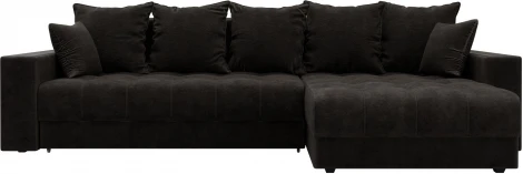 Диван угловой с декором и полкой Лига-050 НПБ Лига Диванов (Велюр) арт.128601