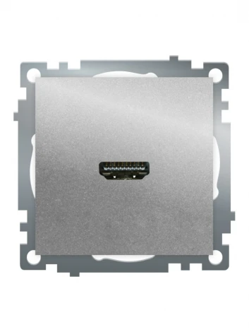 Розетка HDMI (серебро) Stekker Катрин 50061