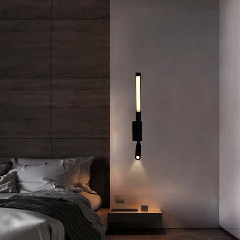 Настенный светильник светодиодный Reluce 86209-9.2-001KT LED3W+6W BK (220V)