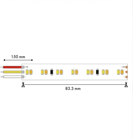 Светодиодная лента 5м SMD2835, 19.8W/m, 2700-6500K Favourite 2001-62020