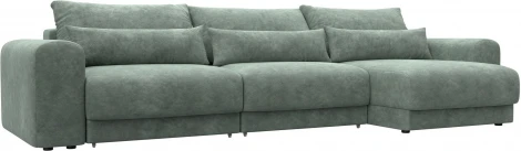 Диван угловой Лига-056 НПБ Лонг угол универсальный Лига Диванов (Велюр) арт.129174