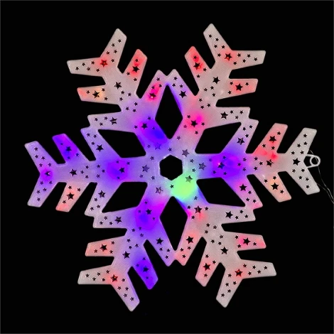 Световая фигура Снежинка светодиодная Sneha A-264 LED RD//BL, RD/GN " (220V)