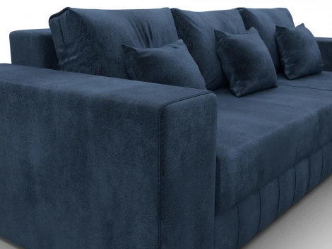 Диван угловой Лига-076 угол универсальный (ДСП/Пластик/Велюр/Синий) Лига Диванов 129848