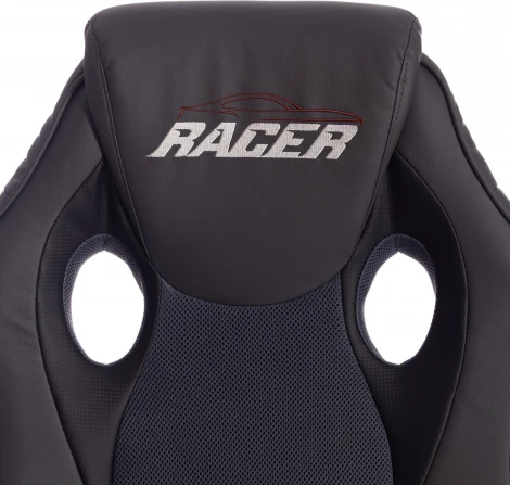 Кресло RACER кож/зам/ткань, металлик/серый, 36/12 Tetchair 13232