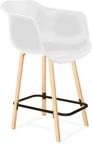 Стул полубарный SHT-ST31/S94-1 белый/прозрачный лак/черный муар Sheffilton 5542832501