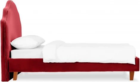 Кровать Queen II Victoria L 1600 ОГОГО (арт.663245), (Ткань/Бордовый)