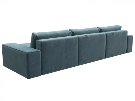 Диван угловой Лига-074 угол универсальный (ДСП/Пластик/Велюр/Бирюзовый) Лига Диванов 129861