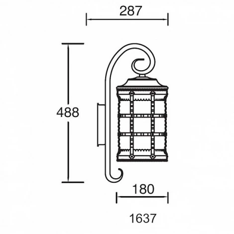 Настенный фонарь уличный Oasis Light 81202/18 Gb