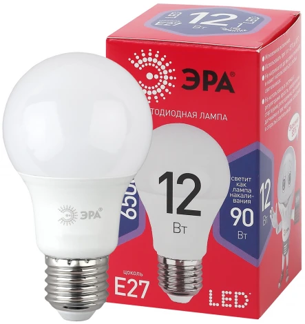 Лампочка светодиодная E27 12W ЭРА LED A60-12W-865-E27 R