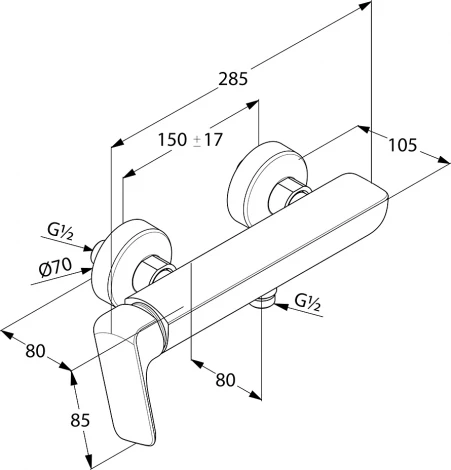 Смеситель Kludi Ameo 416750575 для душа