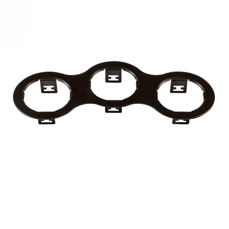 Рамка для трех встраиваемых светильников Lightstar Domino, овал, черный