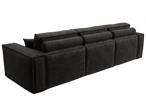 Диван прямой Лига-081 НПБ Лонг (ДСП/Пластик/Велюр/Коричневый) Лига Диванов 130141