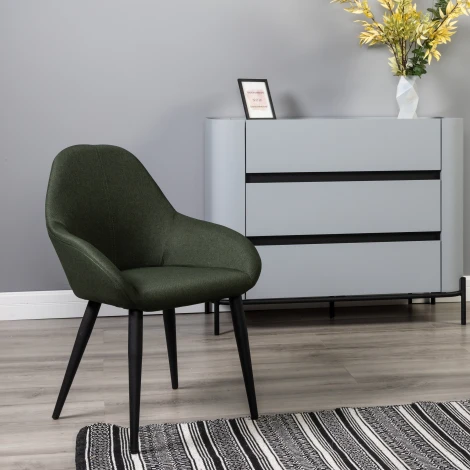 Кресло Kent темно-зеленый/черный R-Home арт.410119120h_ТмЗел_черн