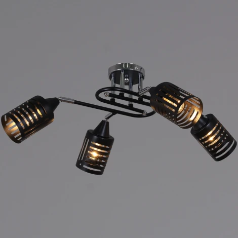 Потолочная люстра на штанге Reluce 70052-3.3-04 CR+BK (220V)