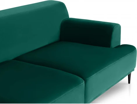 Диван Portofino 2-х местный ОГОГО (арт.810608), (Ткань/Зеленый,Черный)