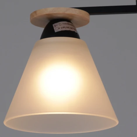 Потолочная люстра на штанге Reluce 11630-0.3-02 BK+WOOD (220V)