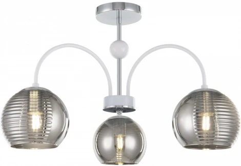 Потолочная люстра на штанге Arte Milano Napoli 320719/3 CR+WH (220V, шар)