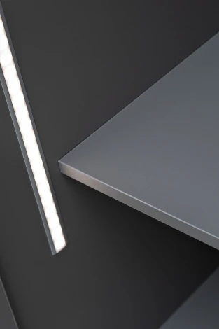 GD-10022-6 Шкаф Alto пенал c вешалкой,цвет серый Кобальт, фасад глухой 50*57*228.5см Garda Decor