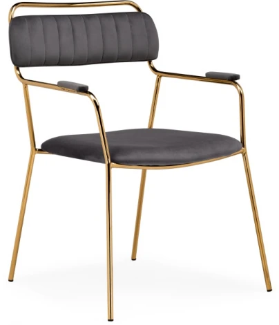 Кресло Woodville Aspen dark gray / gold 15653