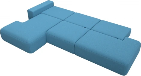 Диван угловой Лига-036 НПБ Модерн Лонг левый угол Лига Диванов (Рогожка) арт.125471L